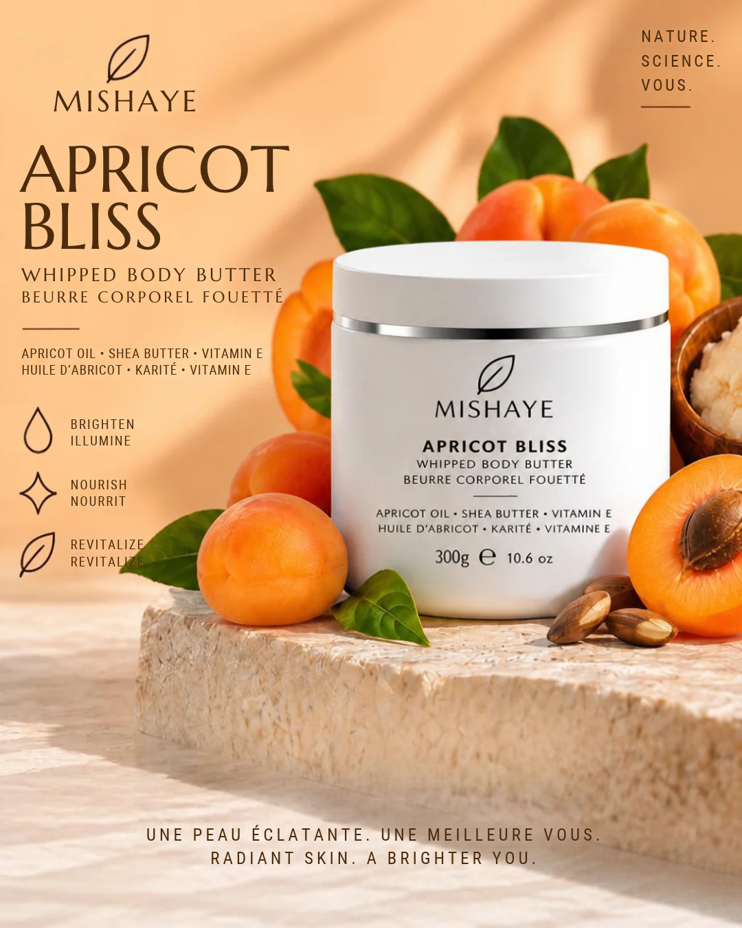 MISHAYE Apricot Bliss Whipped Body Butter